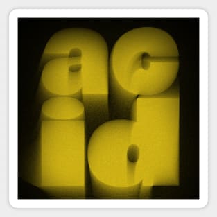 Acid  -- Retro Style Acid House Typography Design Magnet